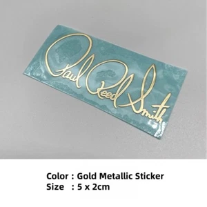 2 Stck. Golden PRS Gitarre Signatur Hals Kopfplatte Logo selbstklebende Metallaufkleber - Bild 1 von 4