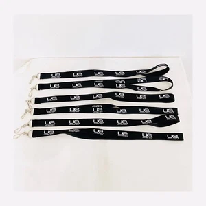 NEW Lot/Set of 6 Ultimate Ears Black Necklace Fabric Lanyard for ID Badge - Picture 1 of 2