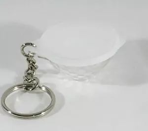 New NIP Tupperware Prism Clear Miniature Key Ring Keychain - Picture 1 of 3