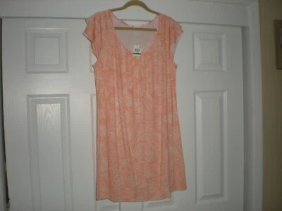 Camisón Charter Club Coral Mist manga aleteada - Talla L - Nuevo con etiquetas Foto 1 de 4