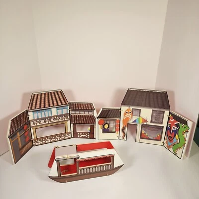 Whole World Wide Toys Village Playset Kite Shop Boat & Canal House China - Image 1 of 4