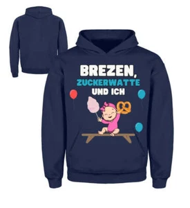 Brezen & Zuckerwatte Kinder Hoodie Tracht Volksfest Dult Geschenk - Bild 1 von 6