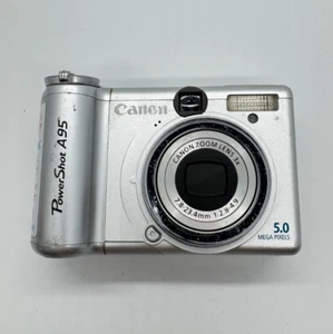 Canon PowerShot A95 5.0 MP Digital Camera Silver 3x Zoom **FOR PARTS / REPAIR** - Picture 1 of 13
