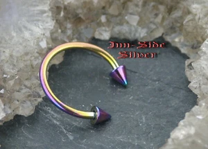 Hufeisen Piercingring Ohrring MULTI COLOUR Intim Brustring Nippel Septum Tragus  - Bild 1 von 2