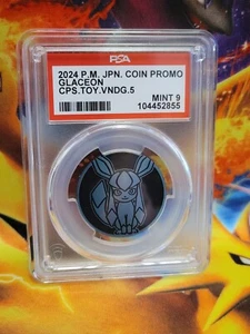 Pokemon Glaceon 2024 Japanese Capsule Vending Vol. 5 Graded Coin PSA 9 - Picture 1 of 2
