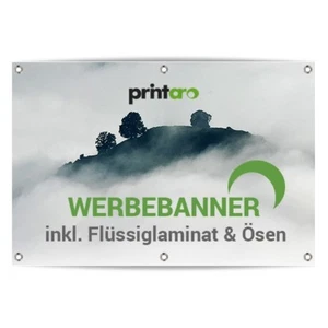 Advertising plan advertising banner truck tarpaulin 22 €/m2 >>110x200 cm<< - Picture 1 of 1