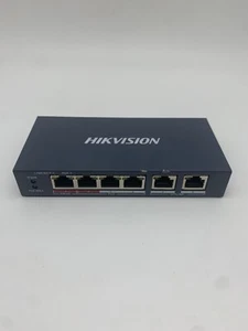 Hikvision DS-3E0106HP-E 4-Port 100 Mbps Long-Range PoE Switch PoE+ Hi-PoE - Afbeelding 1 van 2