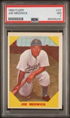 Fleer #22 Joe Medwick 1960 PSA 7 Foto 1 de 2