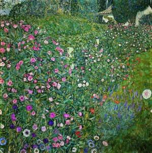 Italian Garden Landscape By Gustav Klimt Painting Canvas Wall Art Paint Decor - Picture 1 of 8