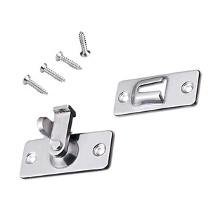 1 PC 90 Degree Stainless Steel Latch Safety Right Angle Sliding Door Lock - Picture 1 of 10