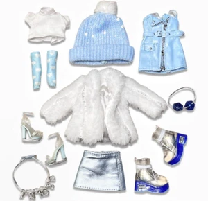 Rainbow High Skyler Bradshaw Serie 1 Vacaciones de Invierno Muñeca Conjunto Ropa Lote Zapatos - Imagen 1 de 5