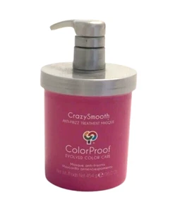 Colorproof Crazy Smooth Anti Frizz Treatment Masque 16 oz Hair Cream - Picture 1 of 6