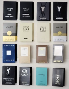 6 Carded vials FOR MEN Designers Perfume RANDOM PICK No Duplicate! Tiffany, YSL - Picture 1 of 11