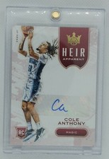 2020-21 Panini Court Kings Heir Apparent Cole Anthony RC #HA-CAN, Auto, #d/99