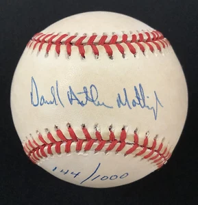 Don Mattingly Signed Baseball Budig Yankees Vintage Full Name Sig Autograph JSA - Picture 1 of 8