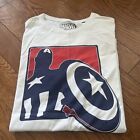T-shirt blanc Avenger Captain America grand LG NEUF