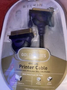 BELKIN GOLD Series IEEE 1284 Printer Cable 24k Gold Plated Contacts 6' A13 - Picture 1 of 3