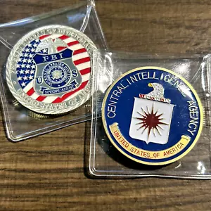FBI Special Agent-CIA Set di 2 Monete Sfida San Michele Preghiera - Foto 1 di 7