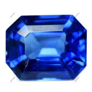 8 To 10 Ct Natural Blue Tanzanite Emerald Cut Certified Rare Loose Gemstone - Picture 1 of 5