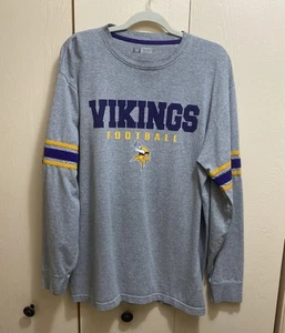Camiseta manga larga Vikings talla XL NFL equipo ropa gris púrpura - Imagen 1 de 4
