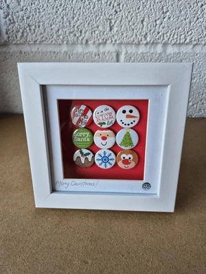 Crafty Badges Merry Christmas Badges & Frame New Size 16cm X 16cm - Image 1 of 4