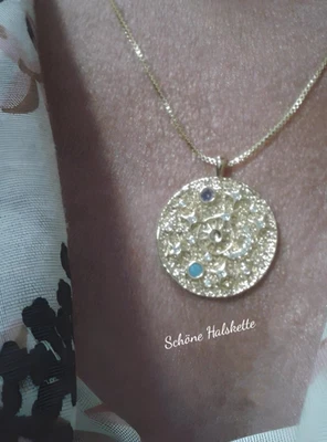 Schöne Halskette. Sonne,Mond u.Sterne vergoldet Anhänger @ Wasserfest Nickelfrei - Bild 1 von 4