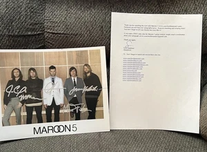 Maroon 5 Full Band Adam Levine Autographed 8x10 Photo - Picture 1 of 4