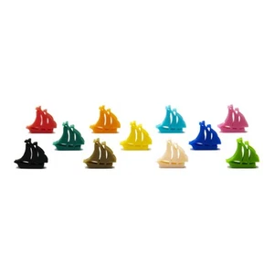 Piratenschiff Boot Meeple Figuren Mega Pack (55 Stck. 11 Farben) - Brettspiel - Bild 1 von 6