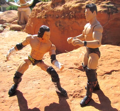 TNA Chris Sabin Rare 2006 X-Division Figure & The Miz Red Shorts 6-7" L@@K - Image 1 of 4