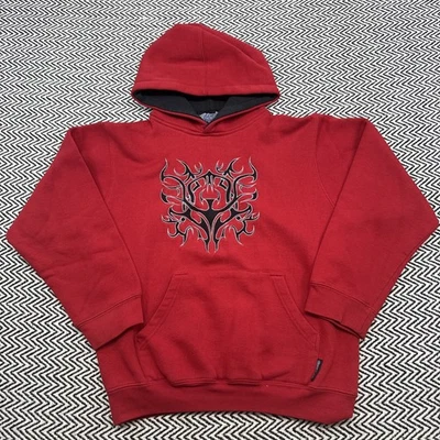 Sudadera con Capucha Pullover Roja Bordada Dragón Tribal Pequeño Silver Point BOYS DE COLECCIÓN Foto 1 de 4