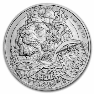 2025 Niue 5 oz Silver Czech Lion BU - Picture 1 of 4
