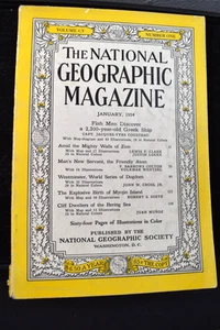 NATIONAL GEOGRAPHIC MAGAZINE JANUARY 1954 COUSTEAU-ZION NP-WESTMINSTER DOGS - Foto 1 di 8