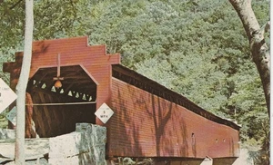 5 ½ x3 ½ postcard mmmmartin’s Mill Bridge Near Greencastle, Penna. This covered - Picture 1 of 2