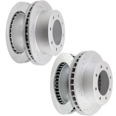 Front Rear Brake Rotors Fits Ford F-250 Super Duty 1999-2004 Drilled & Slotted - Imagem 1 de 4