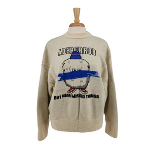 Ader Error "But Near Missed Things" Ladies Oversize Knit Wool Sweater US Size L - Picture 1 of 8