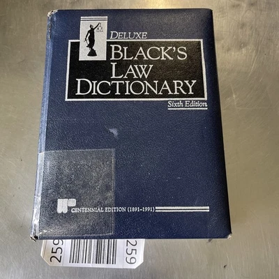 Blacks Law Dictionary 6th Edition Hardcover Book Vintage Exlibrary - Image 1 of 4