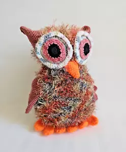 Häkelpuppe Amigurumi Eule Uhu "Ulli" liebevolle Handarbeit Geschenk Deko 26 cm - Bild 1 von 3