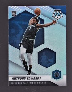 2020-21 Panini Mosaic Anthony Edwards Silver Rookie RC Timberwolves #201 SP