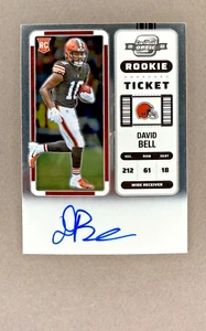David Bell RC 2022 Optic Contenders Rookie Ticket On Card Auto Cleveland Browns - Picture 1 of 2