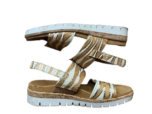 Römersandalen Zebra Glitzer Gabor Riehmchen Sandalen Wedges Klettverschluss 6,5 - Bild 1 von 9