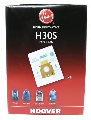 5 Bags By Paper for Vacuum Cleaner Hoover TELIOS Spare Parts Dust Kcs - Image 1 of 2