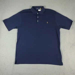 Polo Ralph Lauren uomo XLT blu pony casual manica corta - Foto 1 di 7