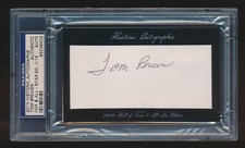 TOM BREWER 2010 HISTORIC AUTOGRAPHS HALL OF FAME & ALL-STAR EDITION #/15