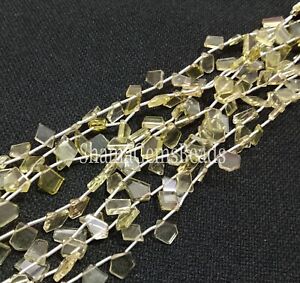 Rare Lemon Quartz Faceted Loose Gemstone Beads Nugget Shape Beads Beads Strand