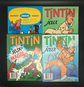 HERGÉ - TINTIN - 4 PETITS ALBUMS JEUX - JESCO - 1986 / 1987 ( TTBE ) - Foto 1 di 9