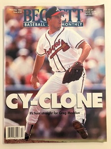 Beckett Baseball Card Monthly December 1995 Cy-Clone Braves Greg Maddux