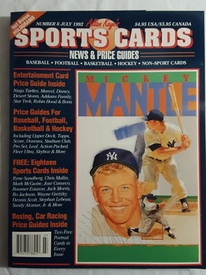 Allan Kaye's Sports Cards mag #8 July 1992 NEW Mickey Mantle Ken Griffey Jr rare Foto 1 de 4