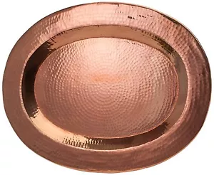 Copper Thessaly Oval Platter Hammered Copper Tray 16 x 11 Eco Friendly - Picture 1 of 1