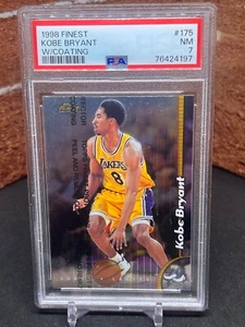 1998-99 Topps Finest - Kobe Bryant con rivestimento #175 PSA 7 NM - Foto 1 di 2
