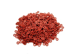 1.000 Stück .188 x .375 x .062 3/16" DICHTGUMMI FLACHSCHEIBE - ROT - Bild 1 von 2
